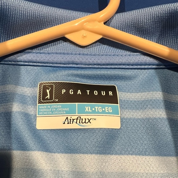 PGA Tour Pro Series Airflux Men Stripe Short Sleeve Golf Polo Shirt Size XL - Picture 3 of 5